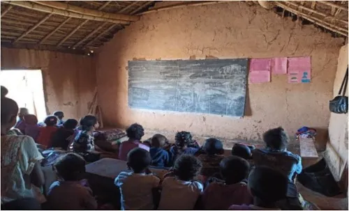 Des élèves en cours, en 2022